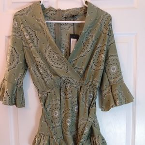 Wrap Paisley Playsuit